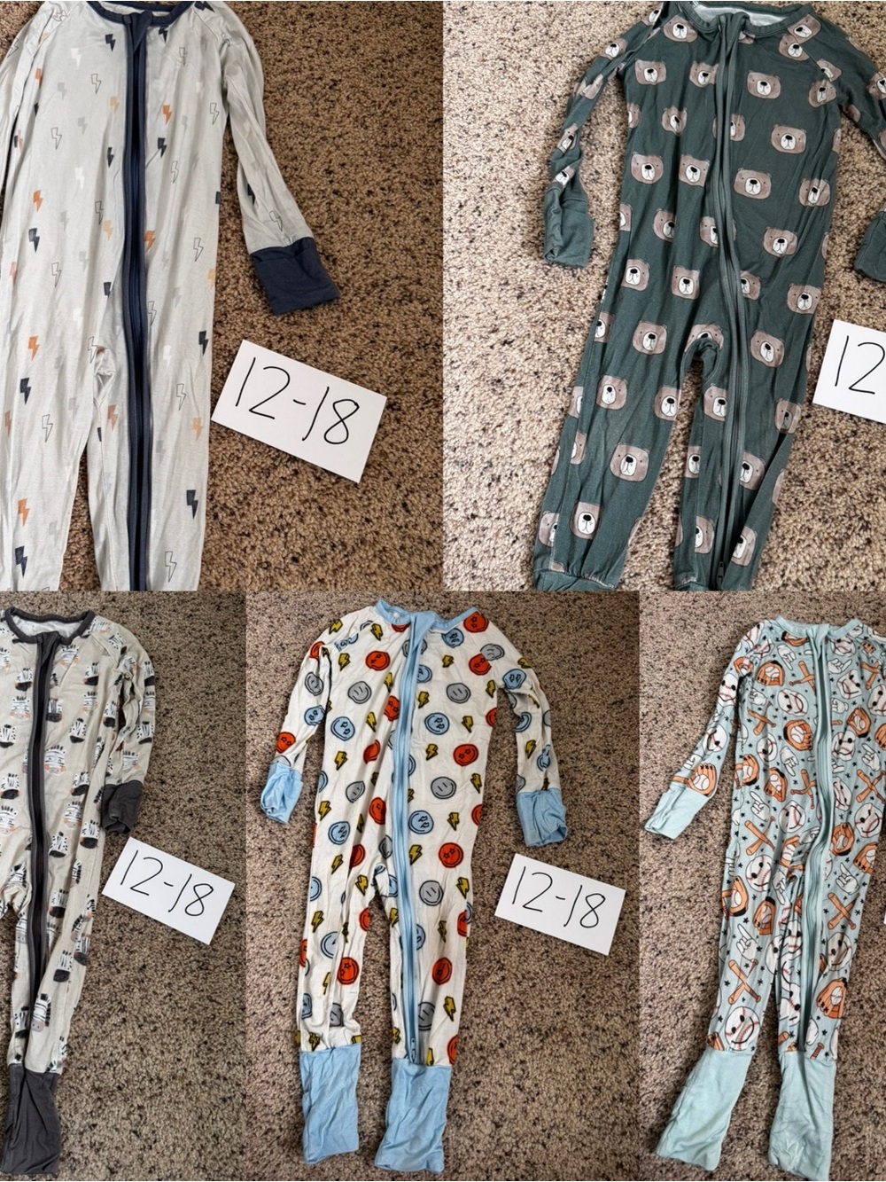 5 bamboo sleepers - little one shop co 12-18 months
